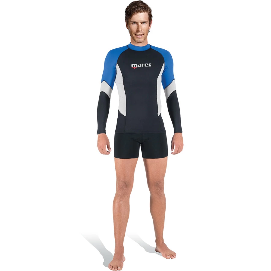 Lycra RASH GUARD MARES UPF 80+ Manches Longues Homme Bleu 3 Lycra RASH GUARD MARES UPF 80+ Manches Longues Homme Bleu