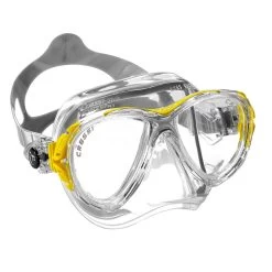 Masque EYES EVOLUTION CRYSTAL CRESSI -Plongée Équipement Magasin masque eyes evo crystal jaune 1