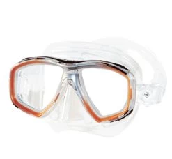 Masque MUNDIAL 2 BEUCHAT -Plongée Équipement Magasin mundial 2 orange 1