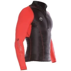Lycra PERFORMANCE SHARKSKIN Manches Longues Rouge Homme