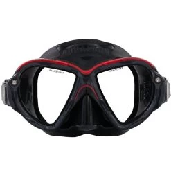 Masque REVEAL ULTRAFIT AQUALUNG + Verres POSITIFS -Plongée Équipement Magasin reveal uf noir rouge 3