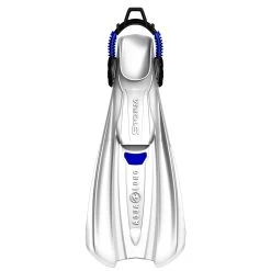 Palmes STORM AQUALUNG Blanche -Plongée Équipement Magasin storm blanc bleu 1